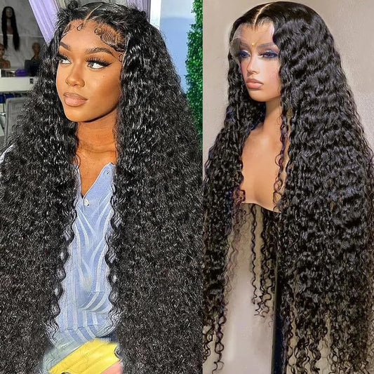 30 40 Inch Deep Wave Lace Front Wig 250% 13x6 Hd Lace Frontal Wig 13x4 Curly Human Hair Wigs For Women 4x4 5x5  PrePlucked Lace