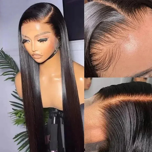 13x4 Lace Front Pre Plucked Baby Hair 100% Human Lace Wigs Straight Cuticle Aligned Raw Hair Wig Hair Brazilian Human Wigs