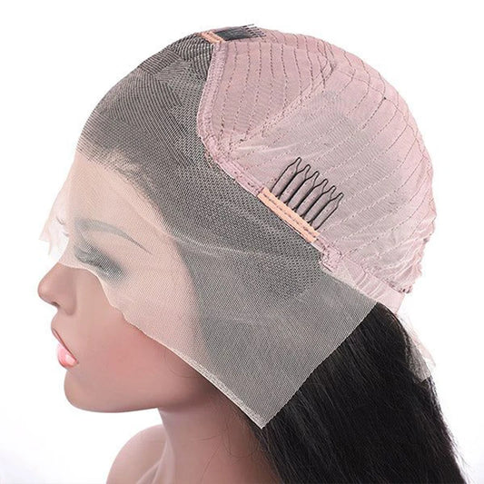 FASCARA Glueless Full Hd Lace Frontal Wig,Unprocessed Straight Human Hair Wig,Hd Virgin Raw Indian Human Hair Lace Front Wigs