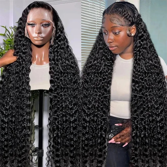 40 inch Deep Wave 13x6 HD Lace Frontal Wigs For black Women Water Wave Curly Lace Frontal Wigs 13x4 Lace Front Wig Human Hair