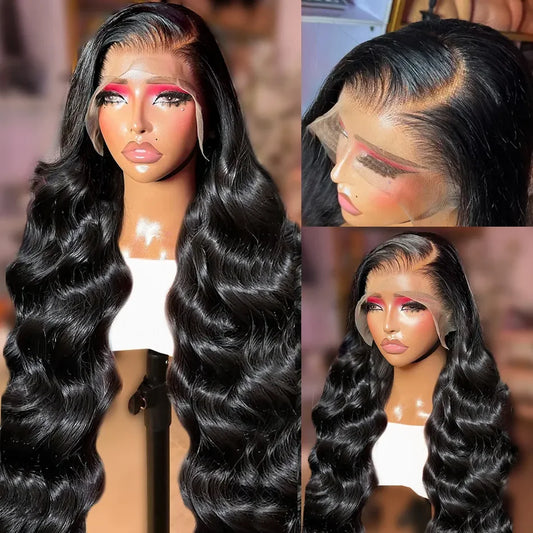 13x6 HD Lace Frontal Human Hair Wigs 13x4 Body Wave Pre Plucked Lace Front Wig Transparent Lace Front Human Hair Wig For Women