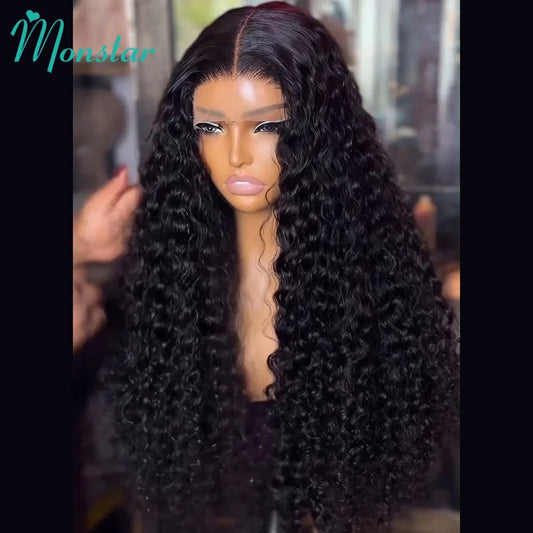 400% Density Kinky Curly Wigs Human Hair 13x4 13x6 HD Lace Front Human Hair Wig Raw Hair 360 Lace Front Wig Human Hair For Women