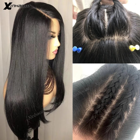 Side Part 13x4 Scalp Cap HD Lace Front Wig Straight Silk Base 13x6 Lace Front Human Hair Wigs Pre Plucked Brazilian Remy Hair