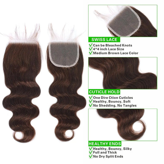 Body Wave 4x4 Lace Closure Human Hair Transparent 13x4 Lace Frontal Human Hair Ear to Ear Frontal Extensions 100% Remy Hair