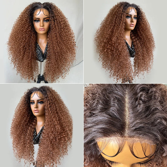 Jerry Curl Synthetic Lace Wigs 24Inch 13x5x1.5 Kinky Curly Wig For Afro Female Black Pre Plucked Latisha Lace Front Wig ForWoman