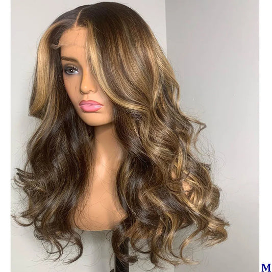 Eversilky Natural 13x6 Lace Front Highlight Blonde Human Hair Wigs for Black Women Water Wave Glueless Pre Plucked 360 Lace Wigs