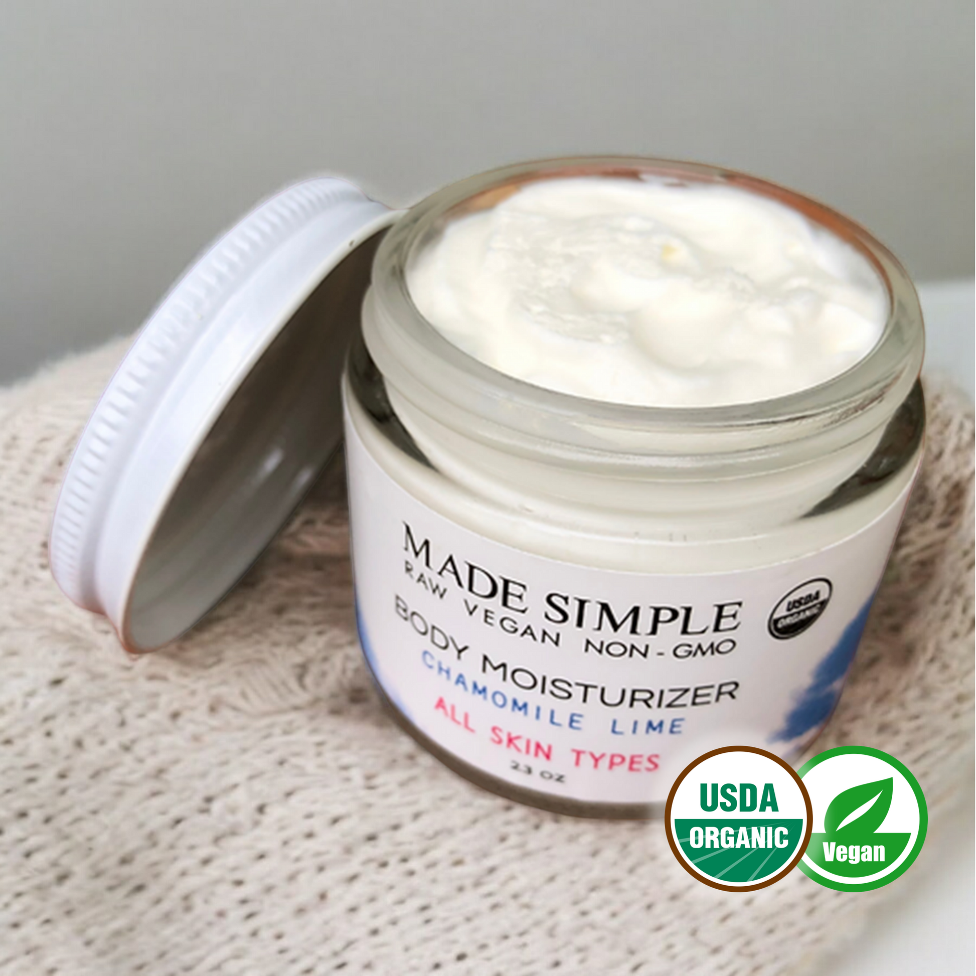 Chamomile Lime Moisturizer - Certified Organic, Vegan & Cruelty-free-2
