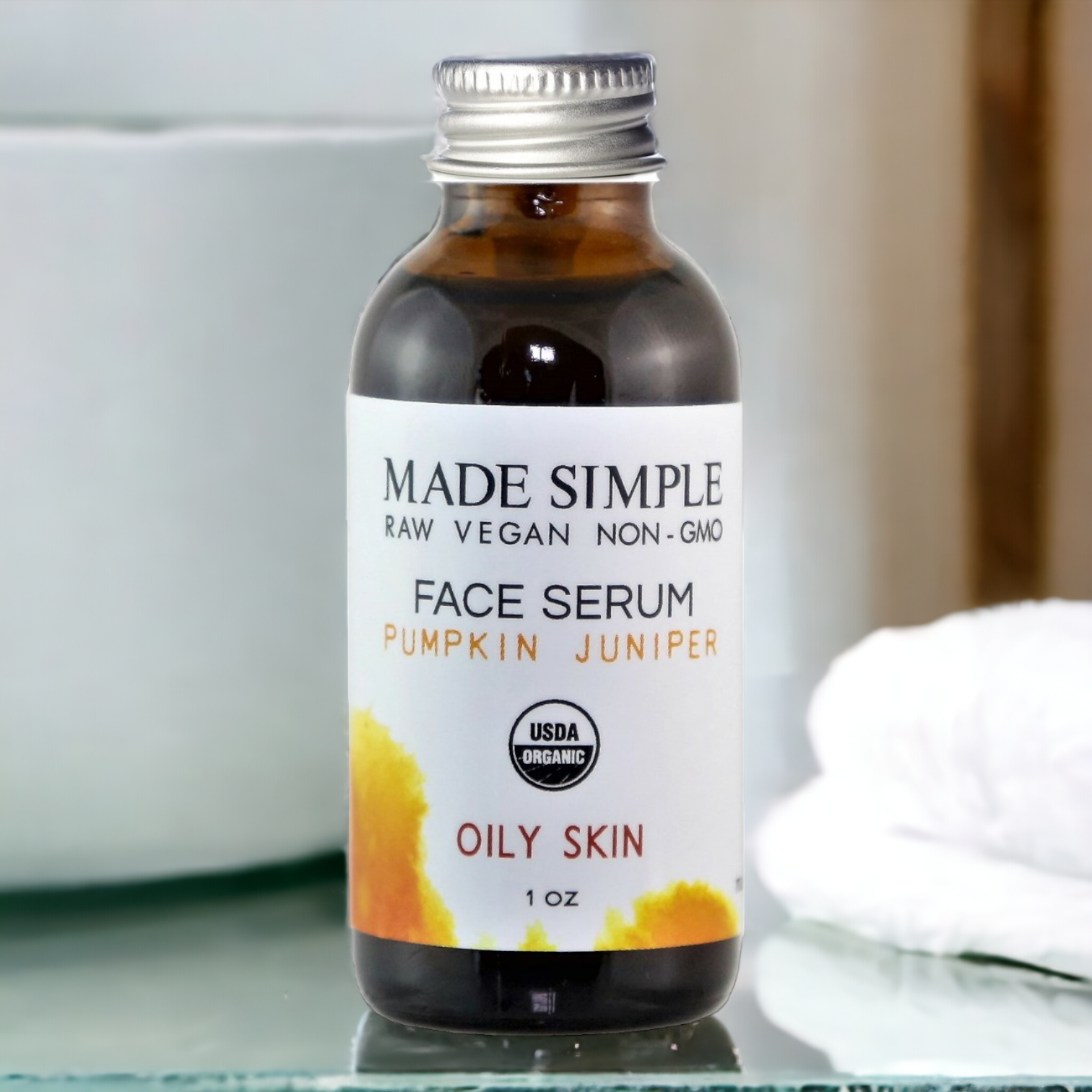 Pumpkin Juniper Face Serum for Oily Skin - Certified Organic, Vegan & Cruelty-free-6