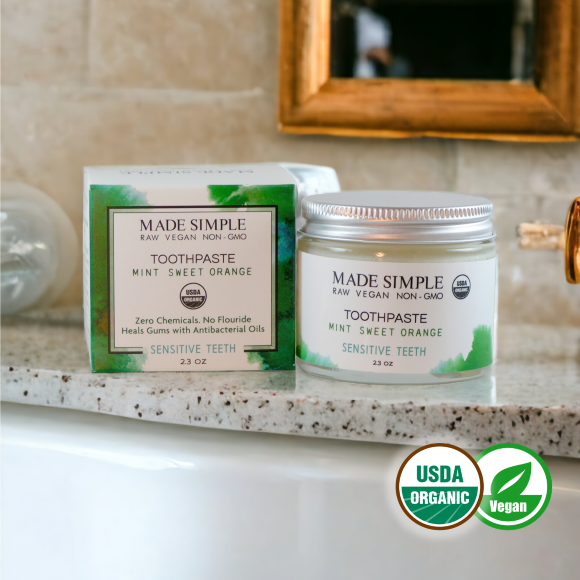 Mint Sweet Orange Toothpaste - Certified Organic, Vegan & Cruelty-free-0